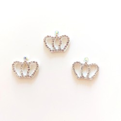  Iron-on Fabric Sticker - Silver Crown